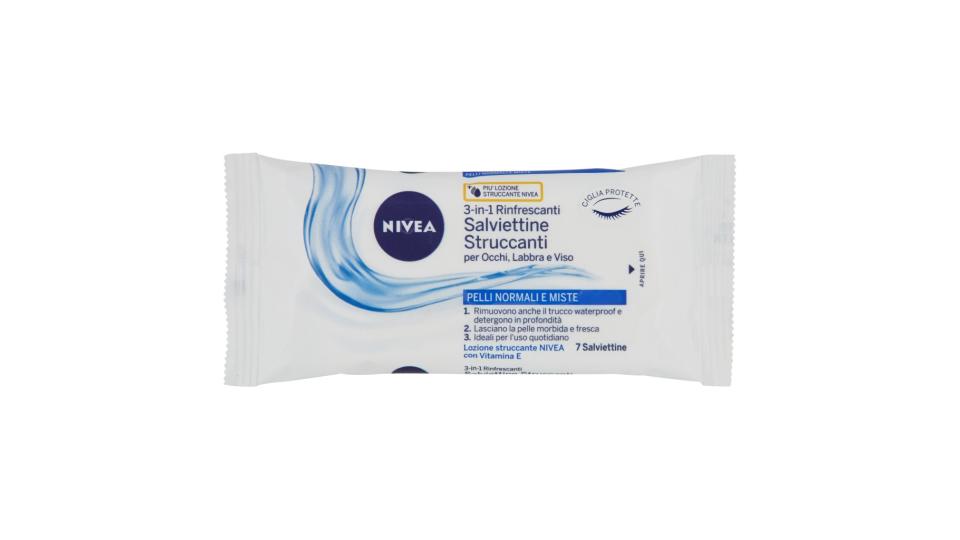 Salviettine Struccanti 3-in-1 Rinfrescanti Pelli Normali e Miste 7 Pz