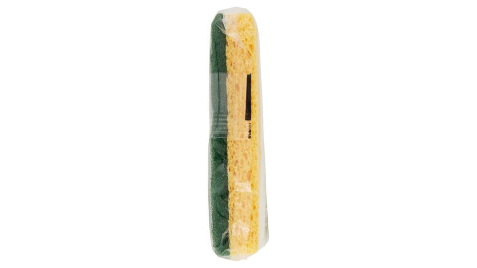 Spugne Abrasive con Cellulosa 7x11x2.5 Cm 2 Pz