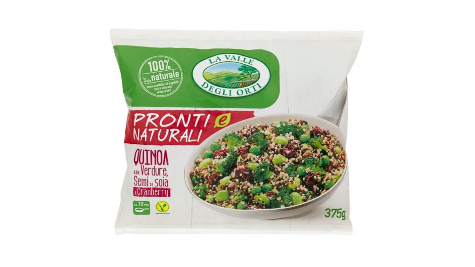 Pronti e Naturali Quinoa con Verdure, Semi di Soia e Cranberry