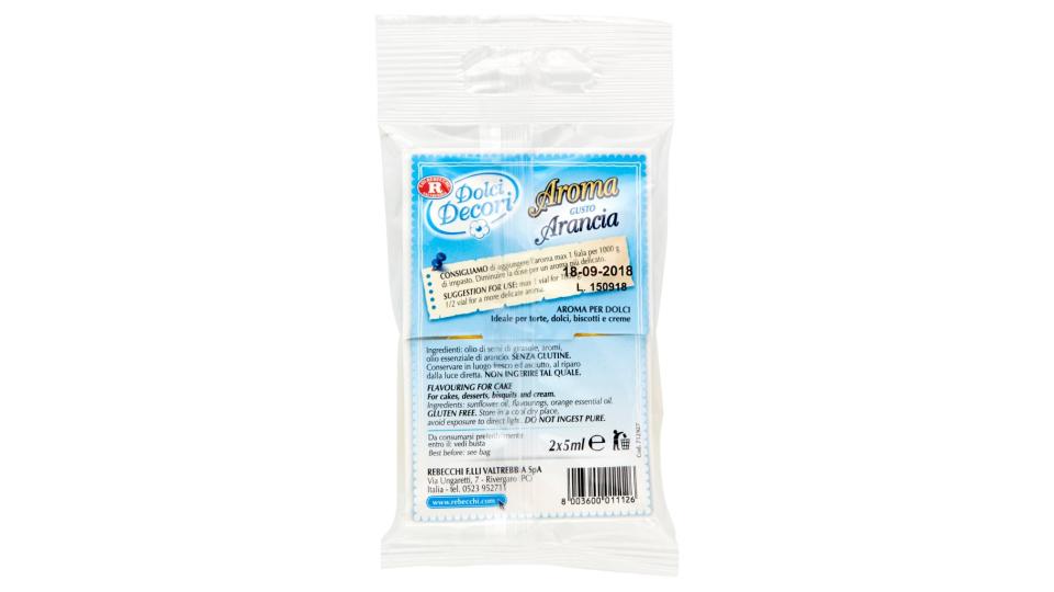 Dolci Decori Aroma Gusto Arancia 2 x 5 Ml