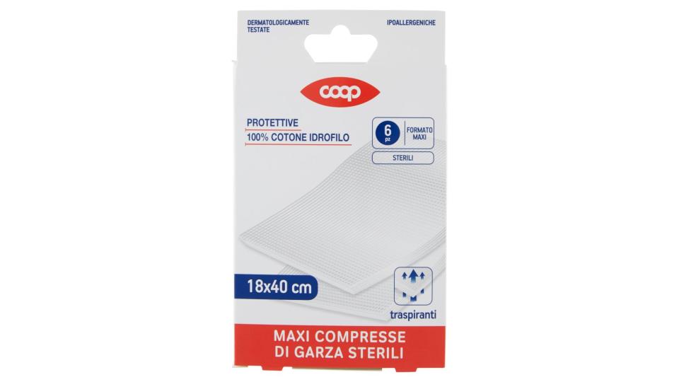 Maxi Compresse di Garza Sterili Formato Maxi 18x40 Cm 6 Pz