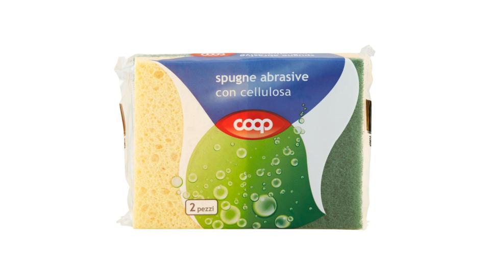 Spugne Abrasive con Cellulosa 7x11x2.5 Cm 2 Pz