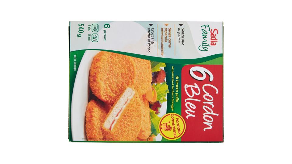 Family 6 Cordon Bleu di Tenero Pollo Cotti e Surgelati