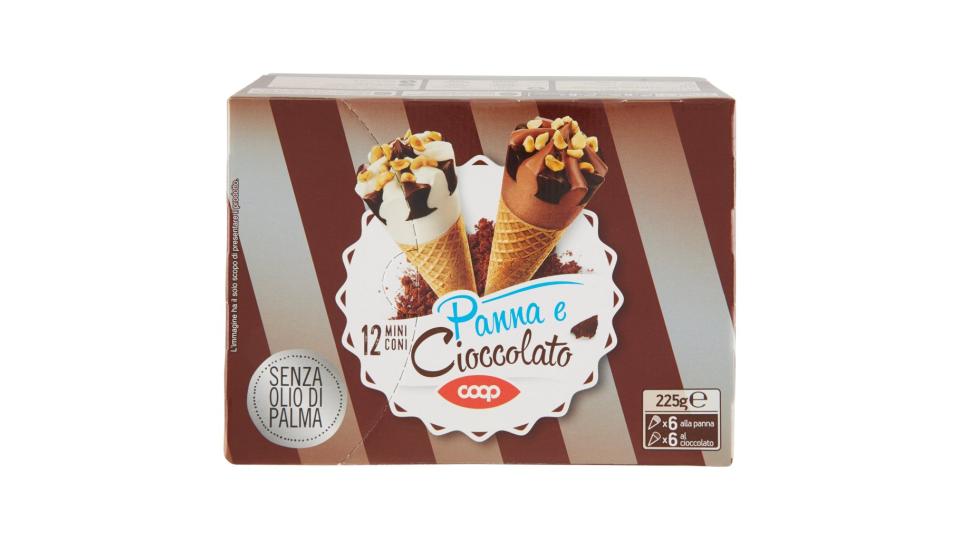 12 Mini Coni Panna e Cioccolato 12 x 18,8 g