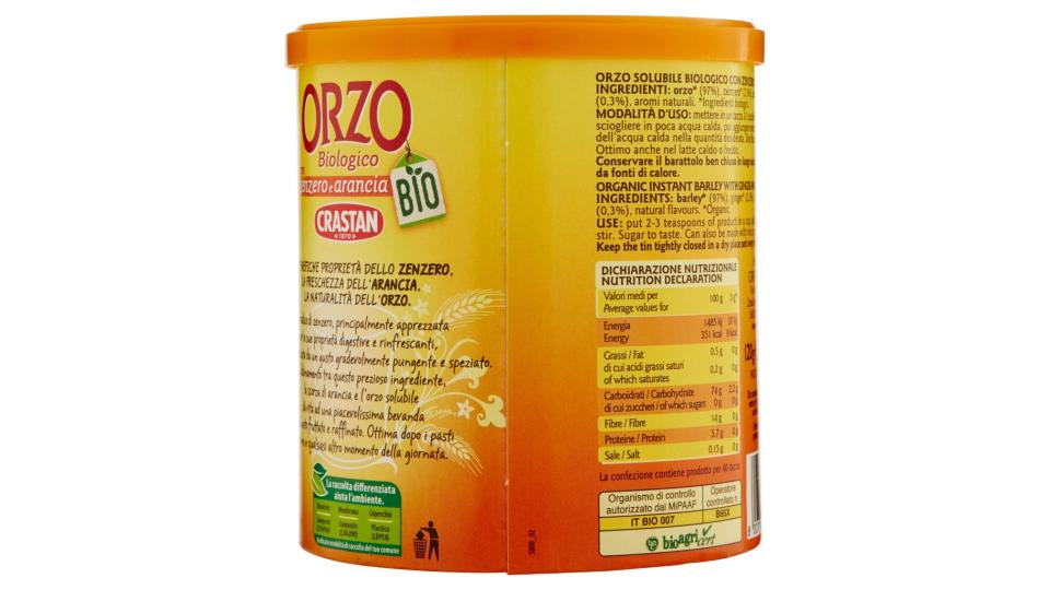 Bio Orzo Biologico con Zenzero e Arancia
