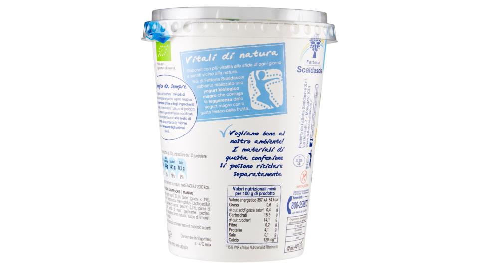 Yogurt Biologico Magro Pesca & Mango