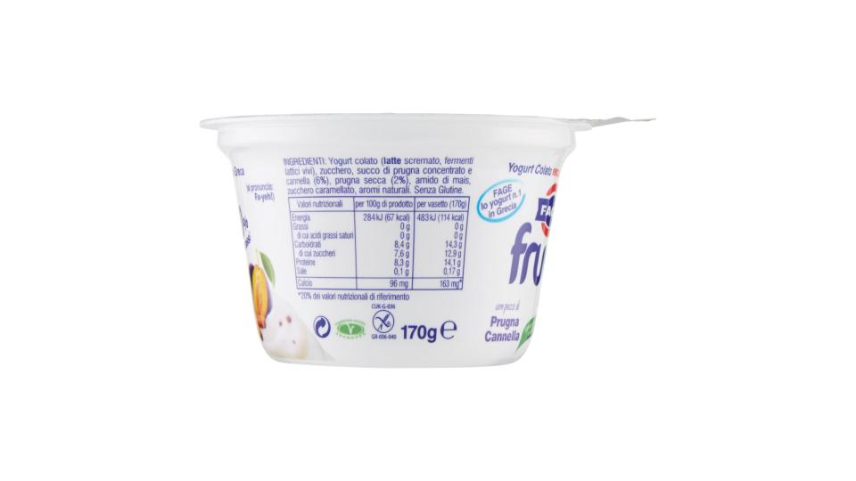 Fruyo 0% Grassi con Pezzi di Prugna Cannella